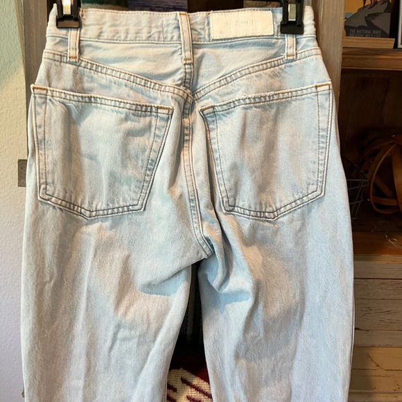 Re/Done 90s high rise loose jeans in bleach destroy size 23 - Picture 8 of 15